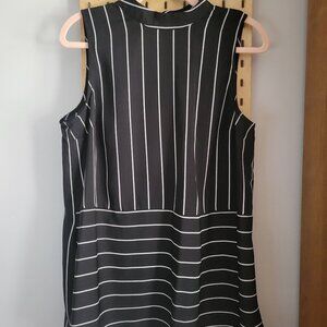 Nine West Black Striped Blouse Size M